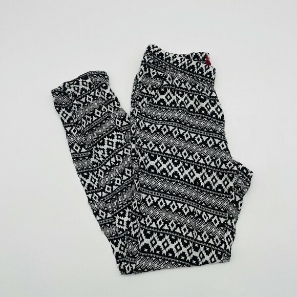H & M Divided Womens Size 4 Tribal Print Pull On Elastic Waist Slim Leg Pants - Picture 1 of 4